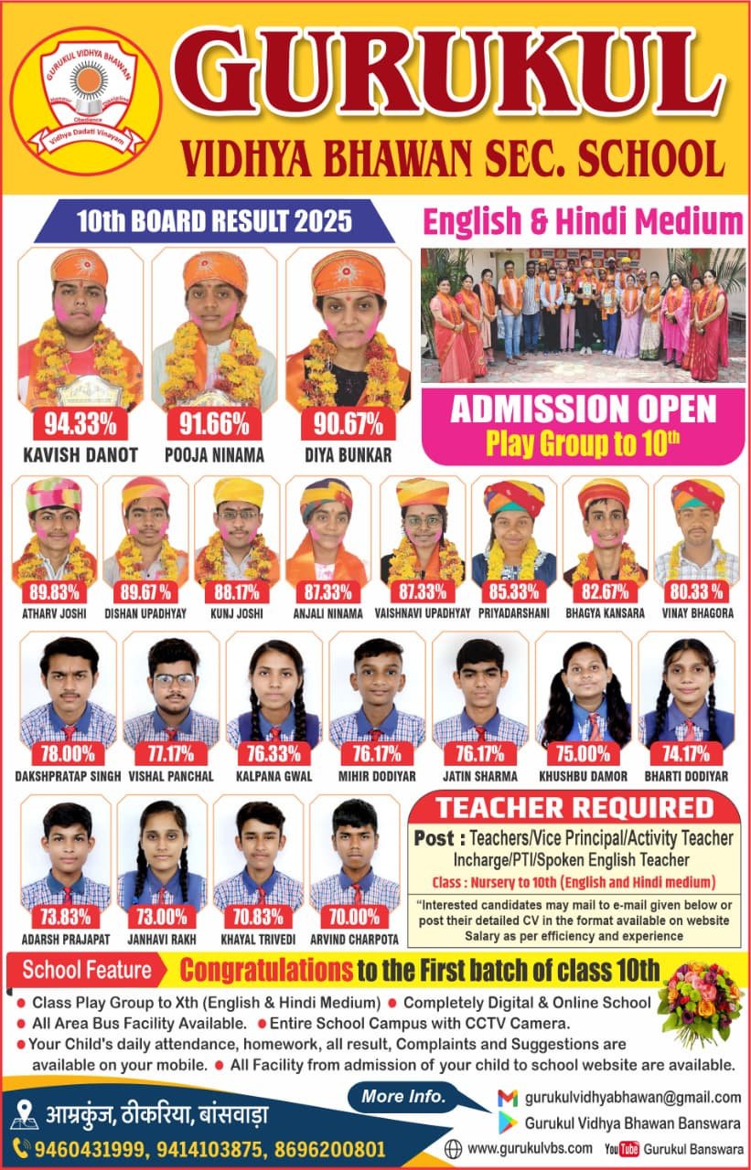 GURUKUL VIDHYA BHAWAN SEC. SCHOOL